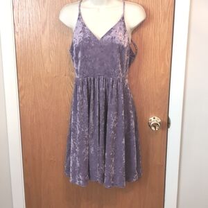 Lavender Velvet Dress Size L